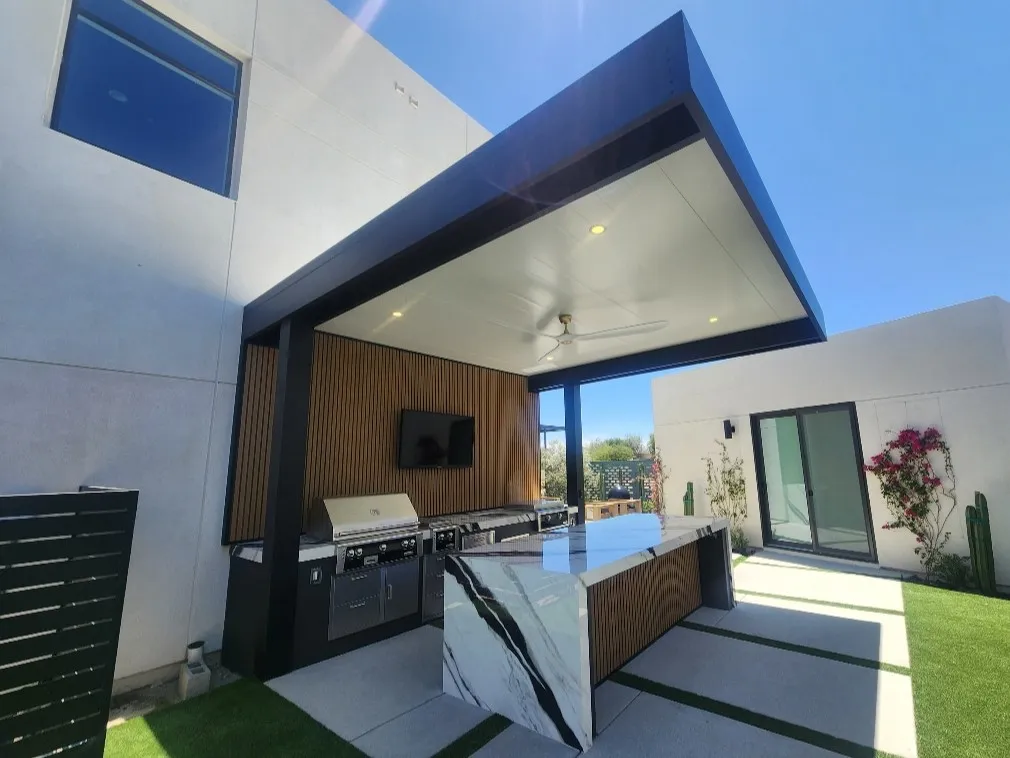 4K aluminum cantilevered patio cover design