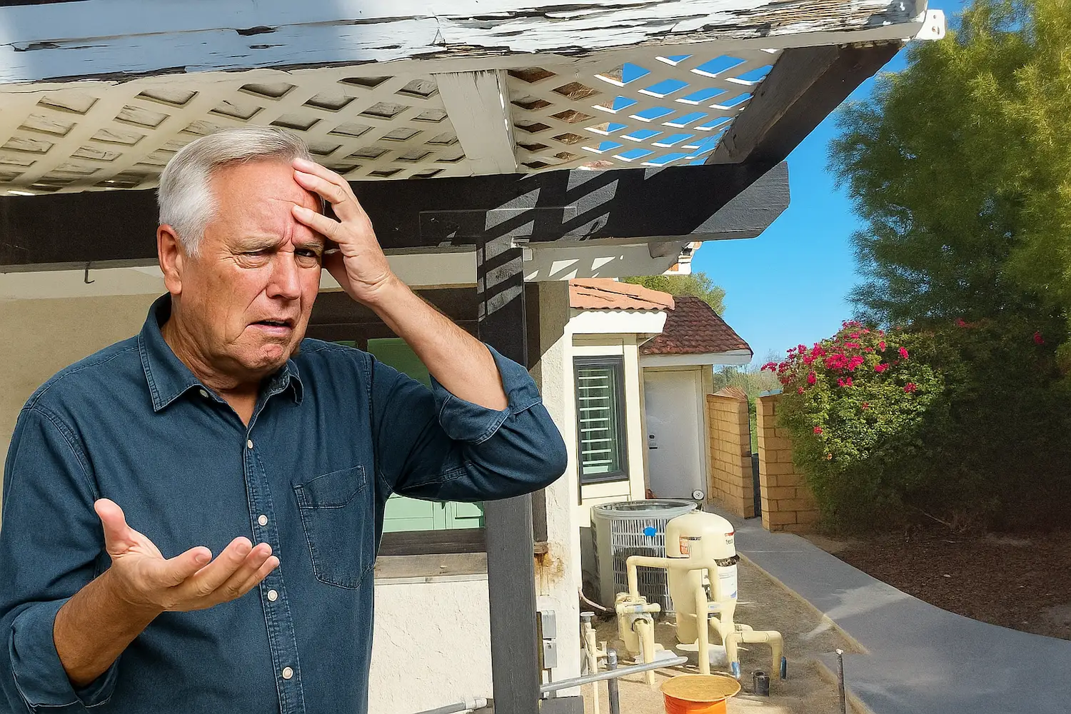 homeowner looking upset