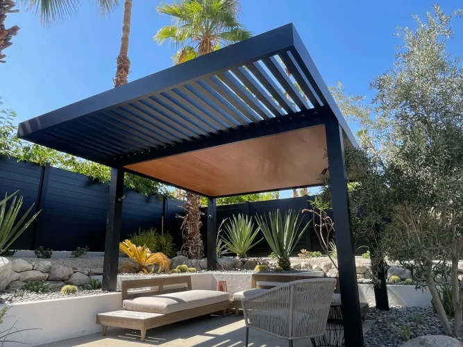 4K Aluminum patio cover and pergola combination