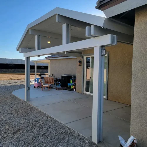 custom patio cover with gabled roof